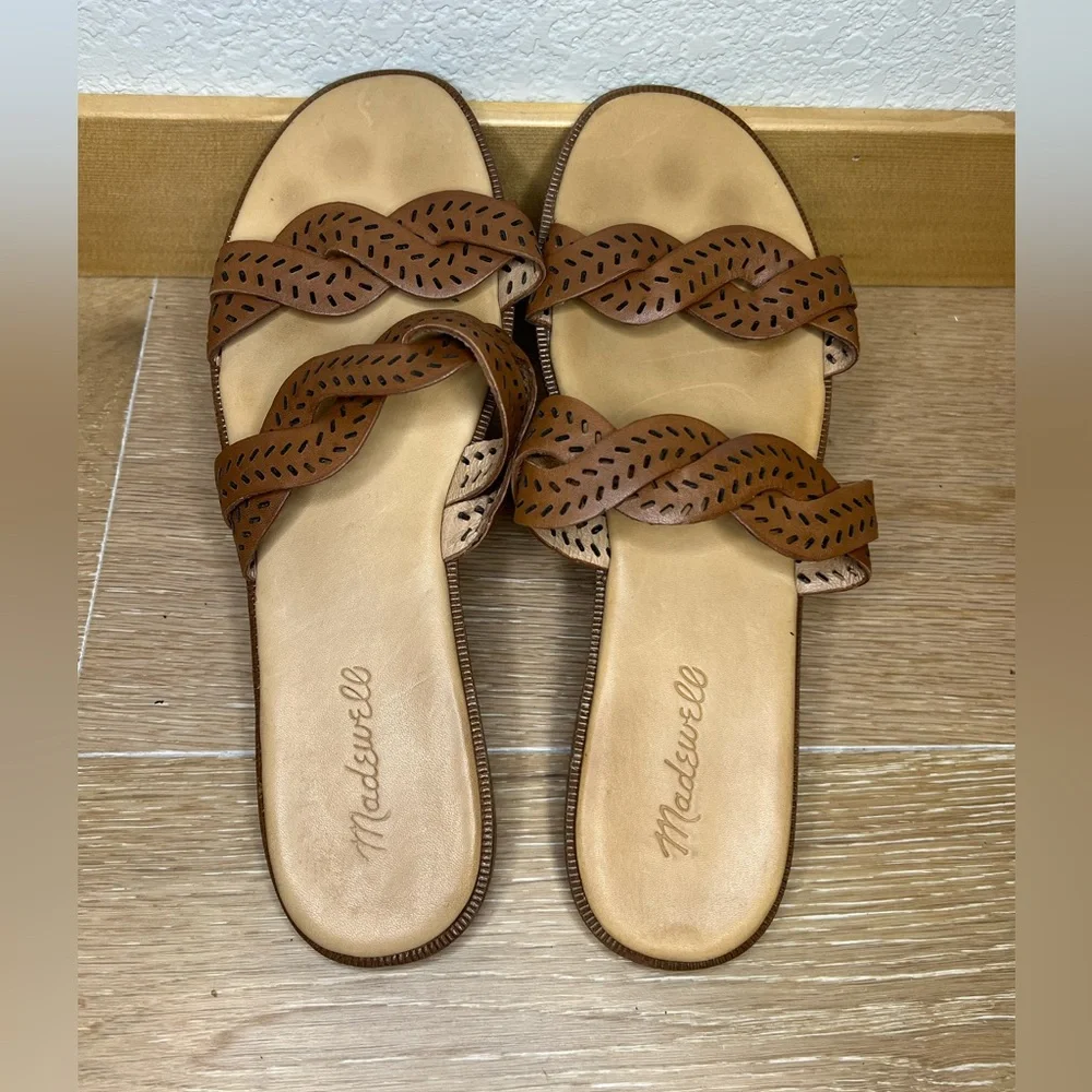 Madewell The Cora Slide Sandal in English Saddle
